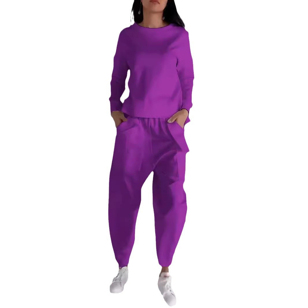 Beautiful Women's Irregular Design Long-sleeved Harem Fashion Casual Suit