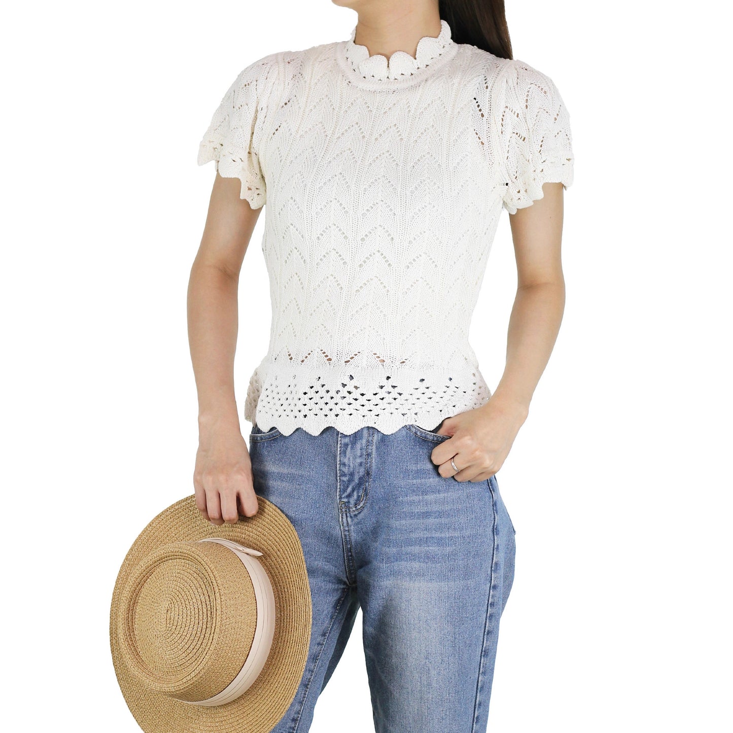 Classy Women's Plain Crocheted Hollow Summer Sweaters