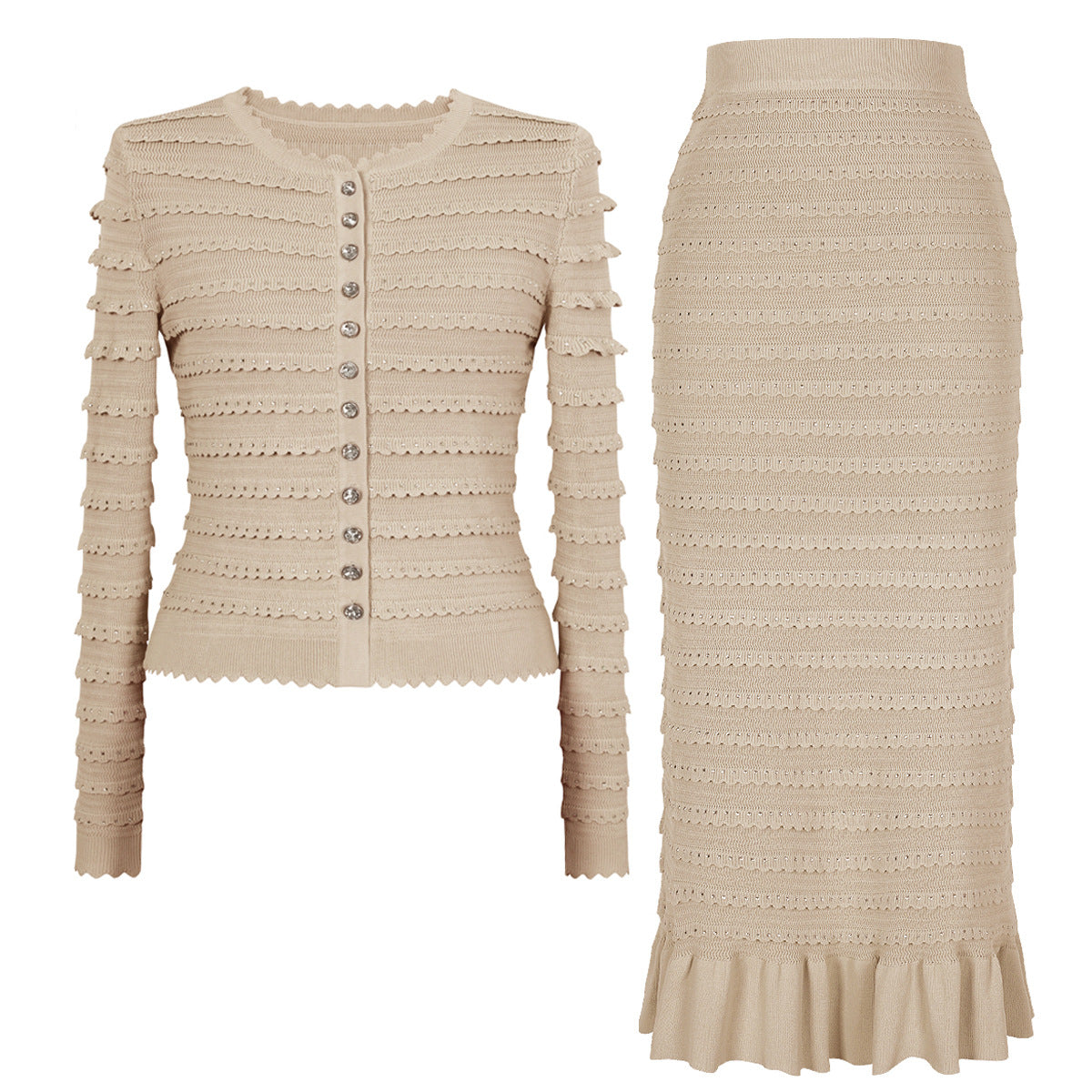 Hot Drilling High Quality Knitted Tup Suits