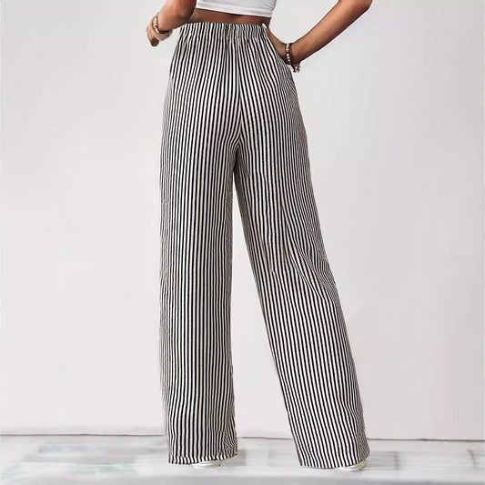 Women's Classy Slouchy Striped Casual Trousers Pants