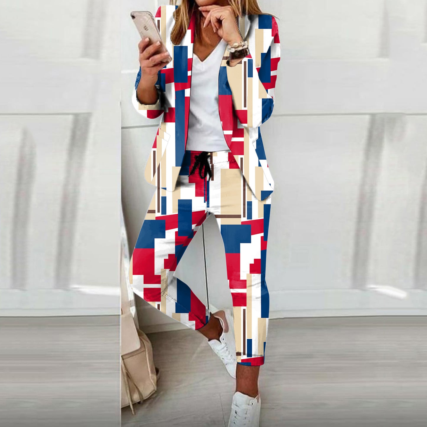 Women's Slouchy Casual Fashion Set Small Suits
