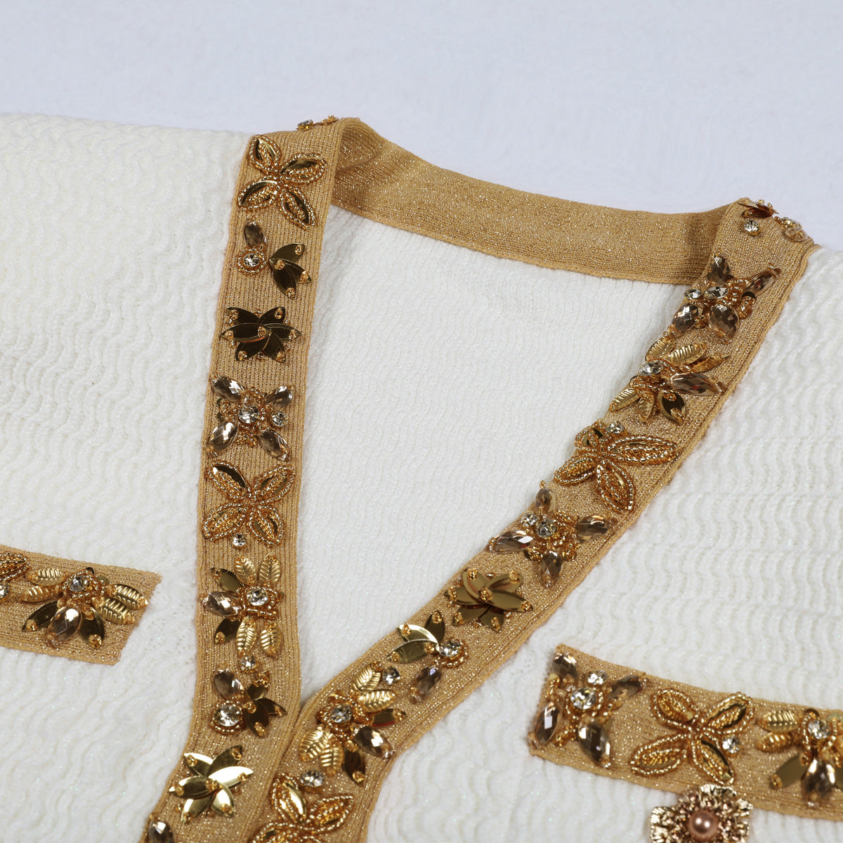 High Quality Fashion Knitted Sequin Bead Cardigans
