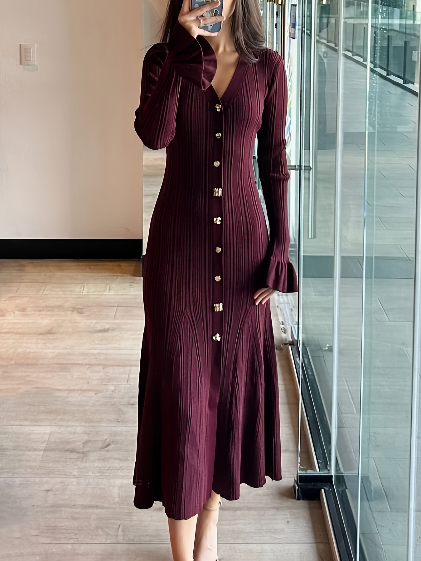 Women's French Elegant Pullover Slim Fit Slimming Dress