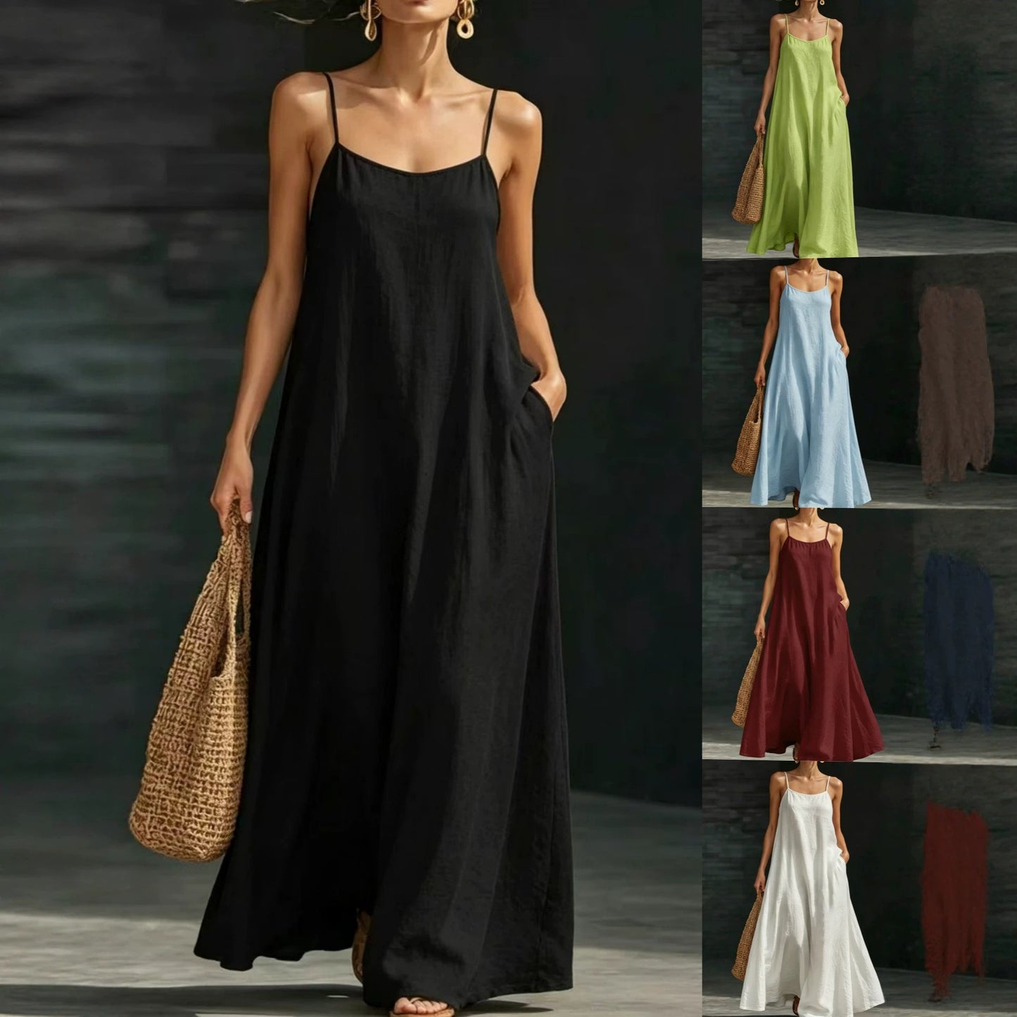 Long Loose Elegant Casual Strap Vacation Vests