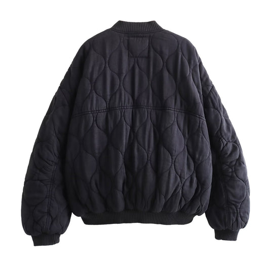 Women's Fashion Loose Pilot Shoulder Width Washed Coats