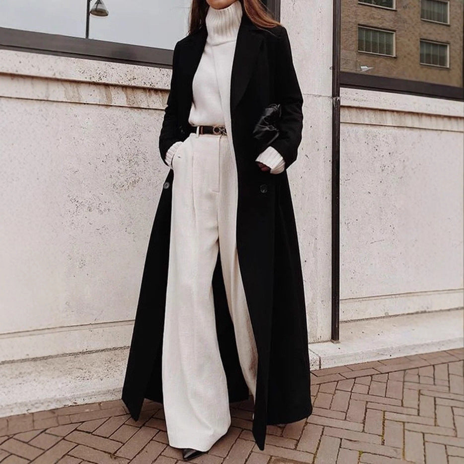 Women's Loose Casual Long Solid Color Temperament Coats