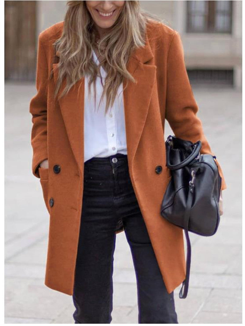 Women's Woolen Heavy Woollen Cloth For Overcoat Coats