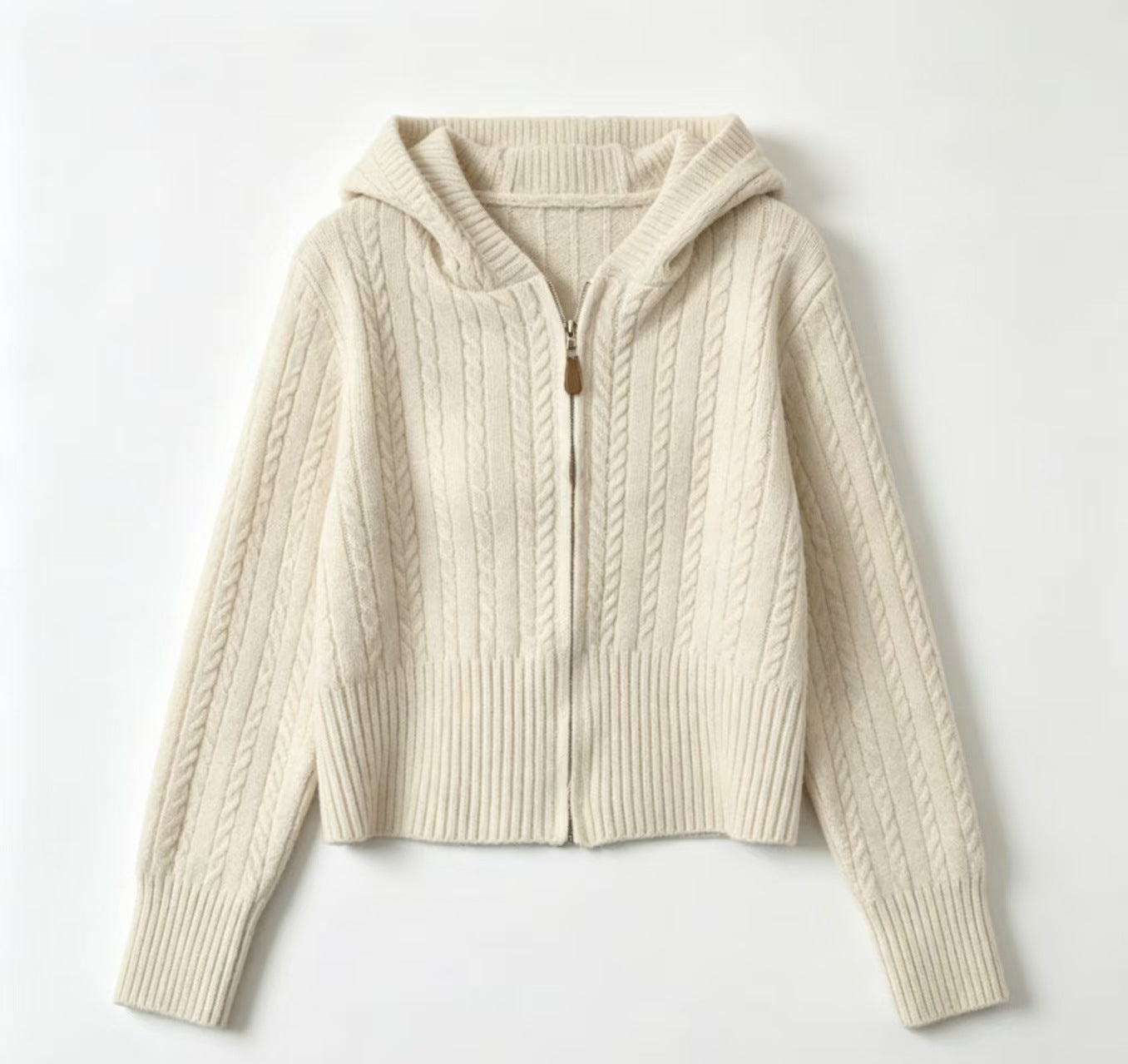 Women's Hooded Solid Color Slim Fit Soft Sweaters