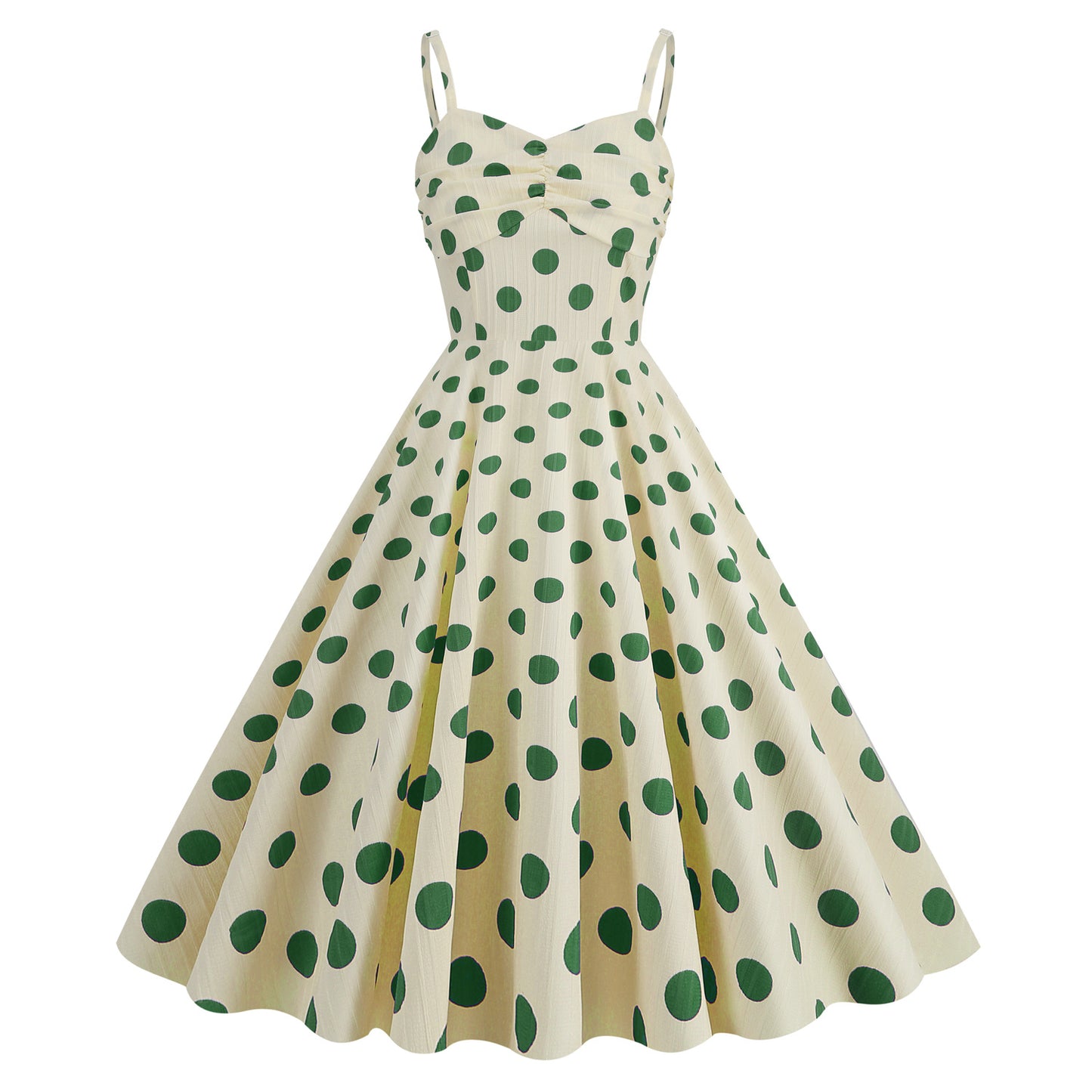 Style Retro Fresh Holiday Big Polka Dresses