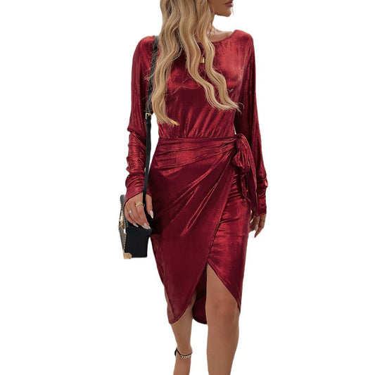 Women's Trendy Creative Graceful Long-sleeved Dress Dresses