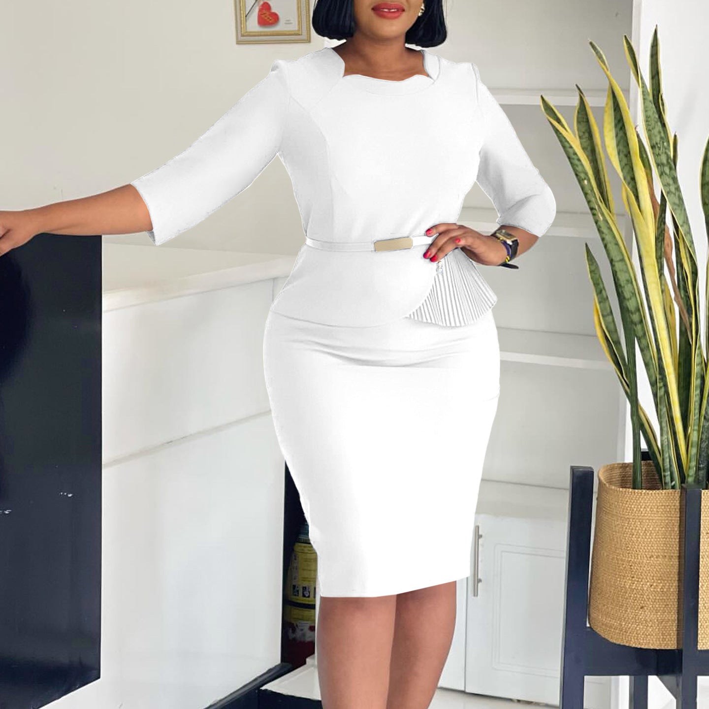 Women's Fashion Ol Elegant Sheath African Dress