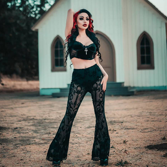 Women's Bohemian Style Bell-bottom Sun Tanning Casual Pants