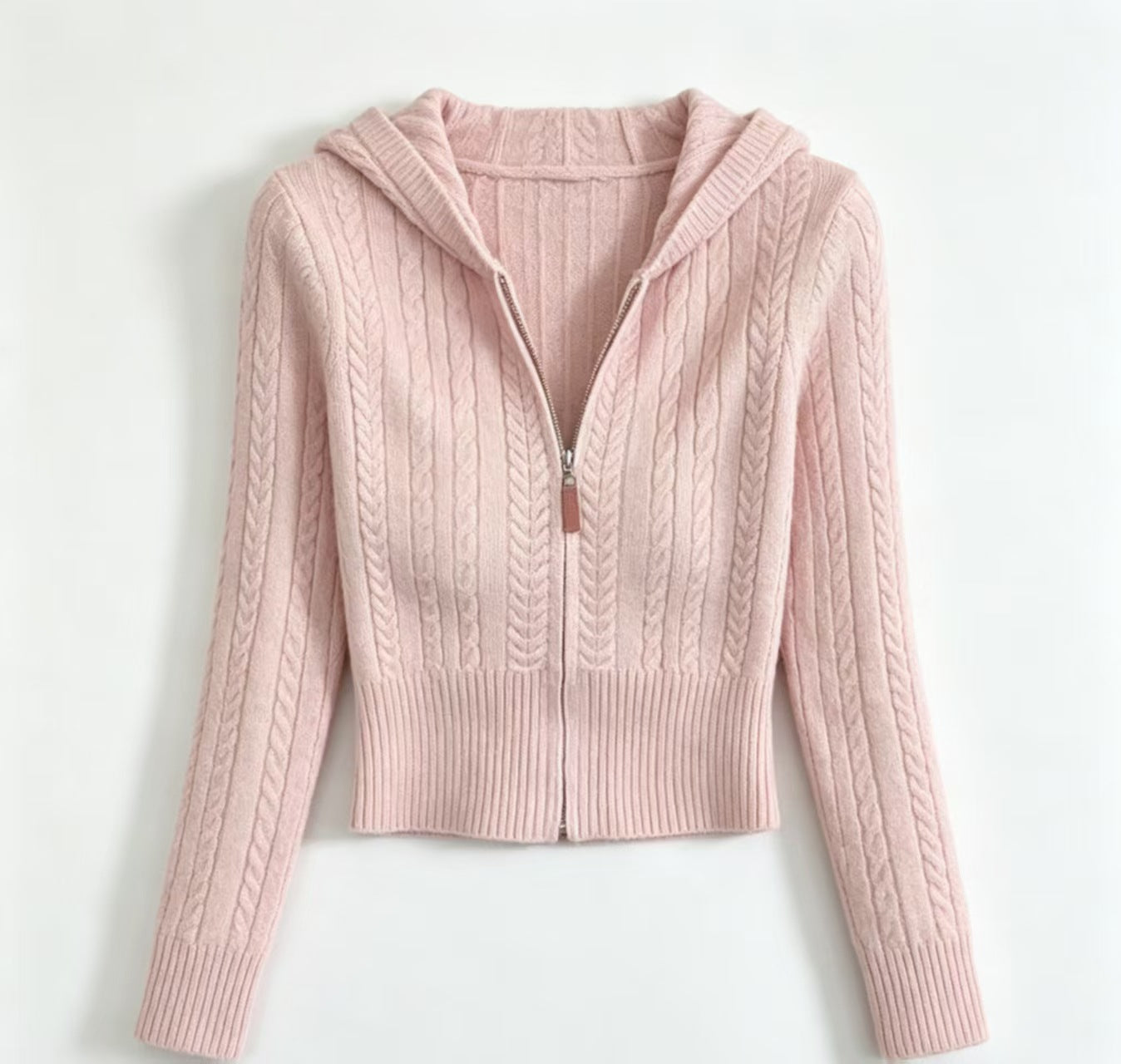 Women's Hooded Solid Color Slim Fit Soft Sweaters