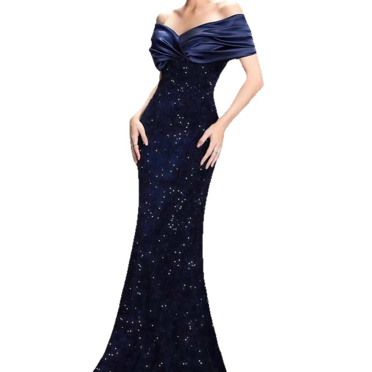 Dress Slim Fishtail Sexy Temperament Sequined Dresses