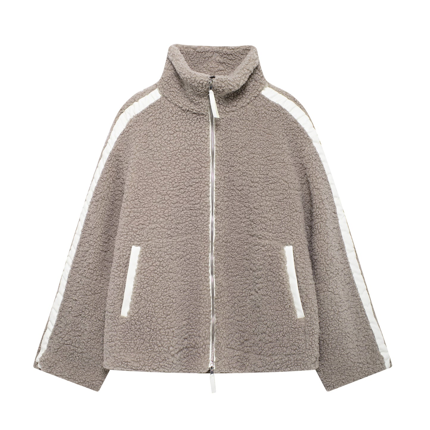 Women's Color Idle Style Lamb Wool Turtleneck Coats