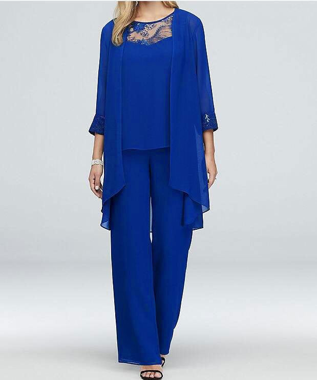 Women's Solid Color Slim Lace Stitching Three-piece Fashion Casual Suit