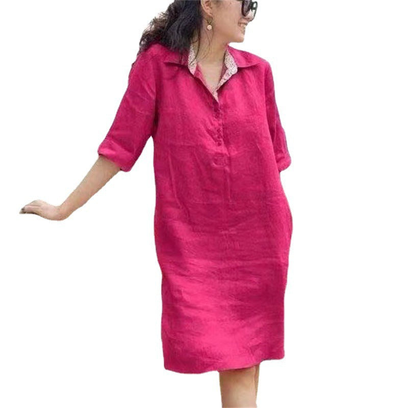 Women's Mom Design Sense Niche Loose Mid-length Dresses
