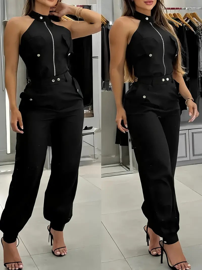 Women's Summer Sexy Halter Working Two-piece Pants