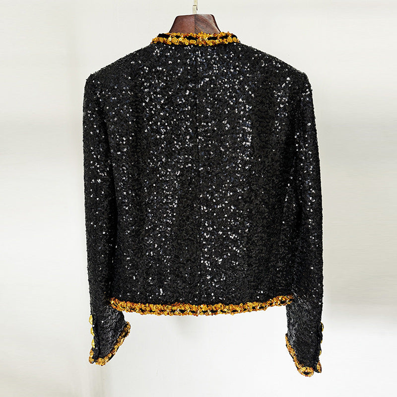 Glamorous Casual Graceful Fashionable Sequined Chain Jackets