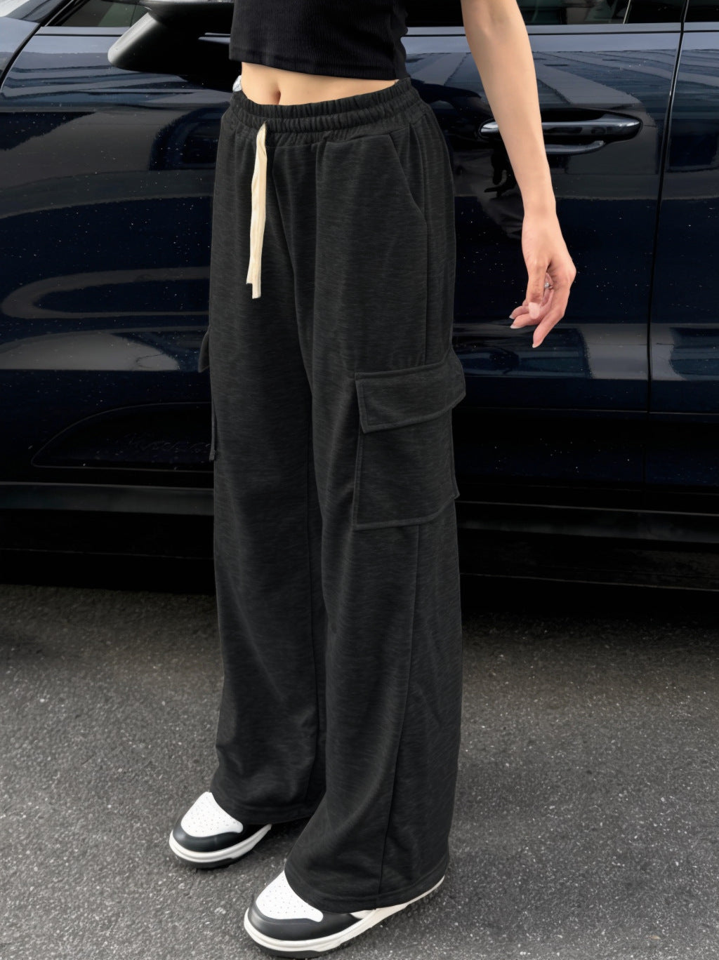 Women's Trendy Cargo Pocket Zipper Trousers Loose Pants