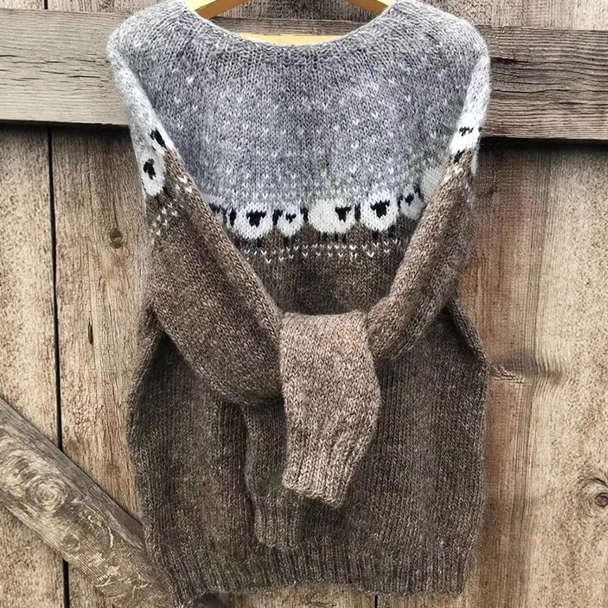 Women's Round Neck Multicolor Loose Fashion Pullover Sweater