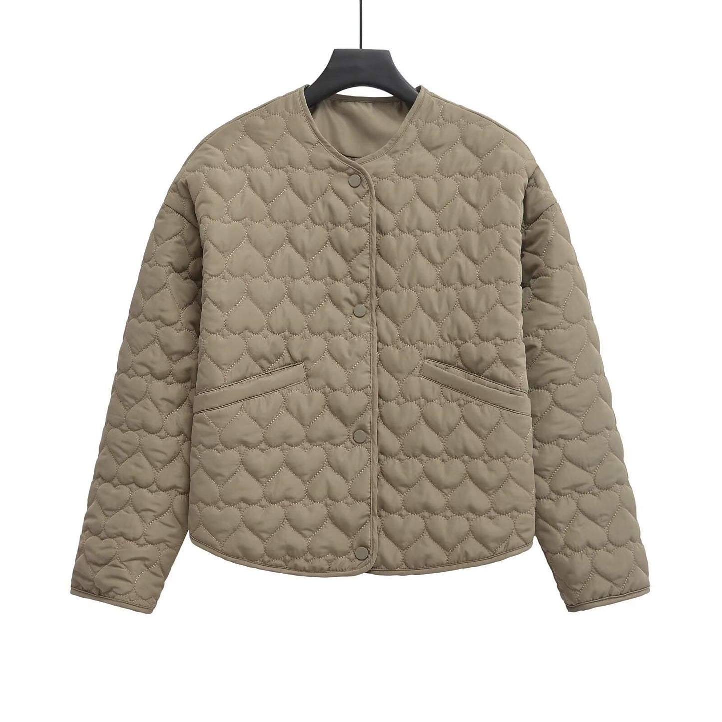 Women's Street Fashion Love Thread Cotton Coats