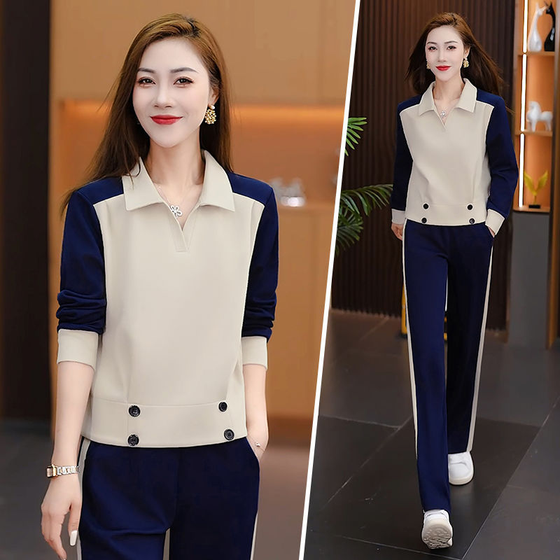 Lapel Sports Leisure Western Temperament Long Sleeves Trousers Fashion Casual Suit
