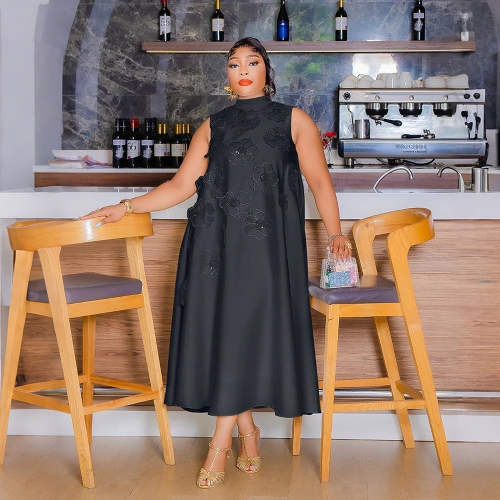 Women's Fashion Round Neck Sleeveless Loose Dress Dresses