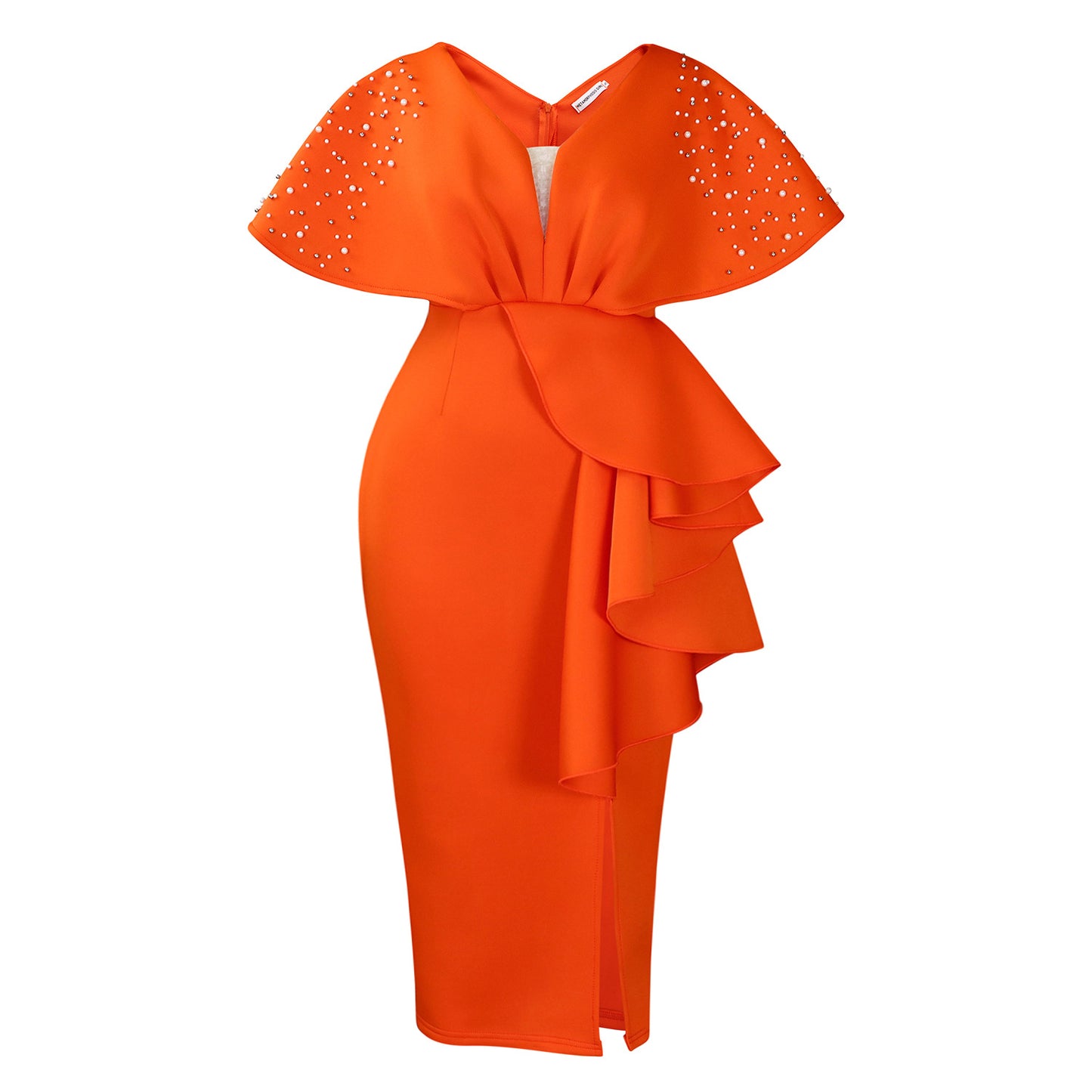 Sexy Ruffled Bifurcated Rivet Beads Party Dresses