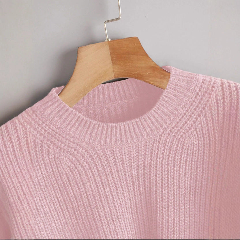 Women's Sleeve Thickened Round Neck Loose Lazy Style Sweaters