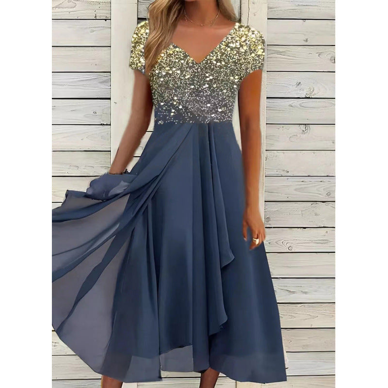 Women's Summer Urban Casual Fashion Chiffon Dress