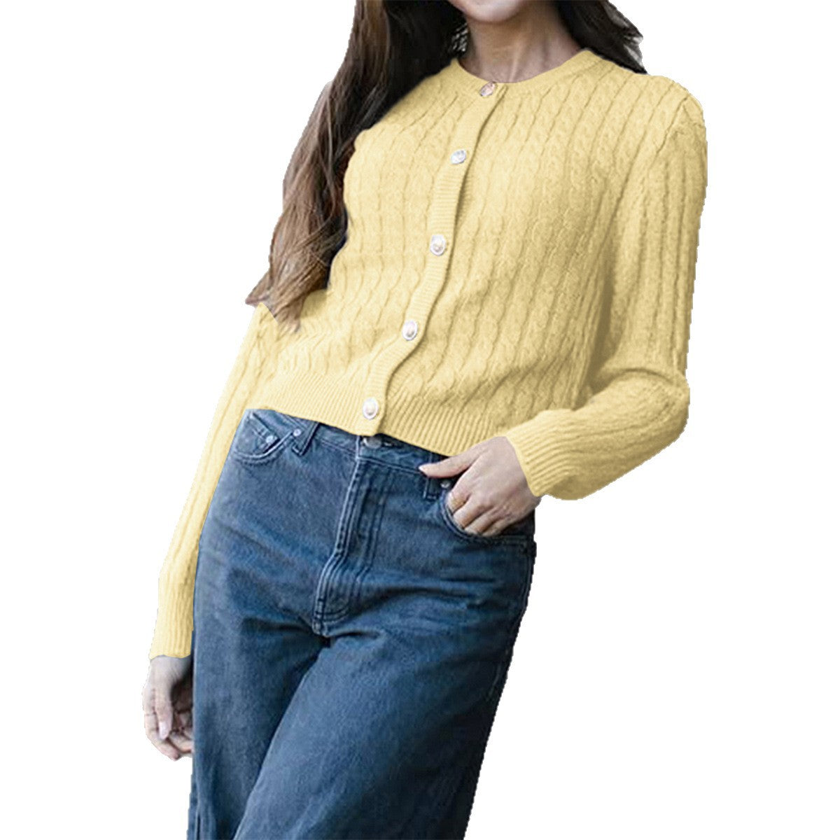 Women's Casual Style Solid Color Long Sleeve T-shirt Sweaters