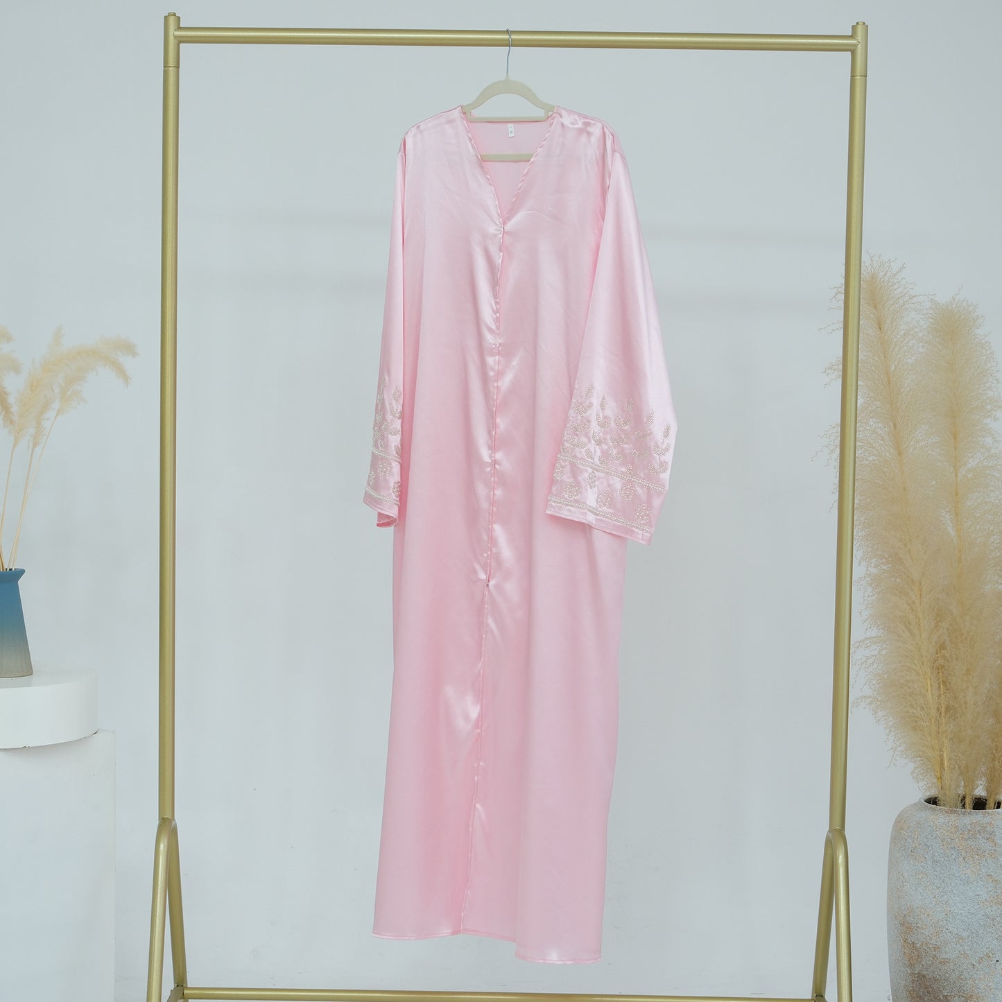 Daily Solid Color Handmade Beading Dress Dresses