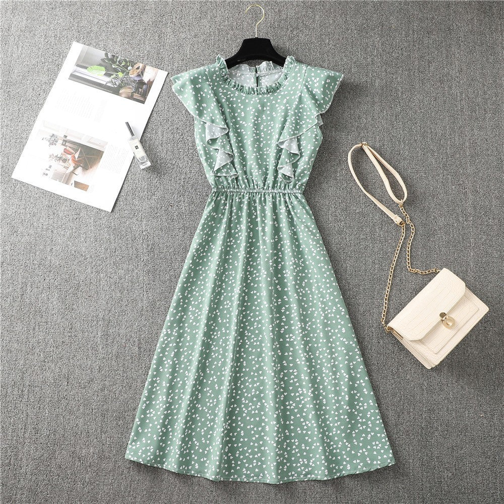 Women's Summer Polka Dot Chiffon Loose Graceful Dress