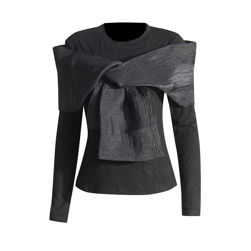 Women's Fashion Niche Style Autumn Round Neck Long Blouses