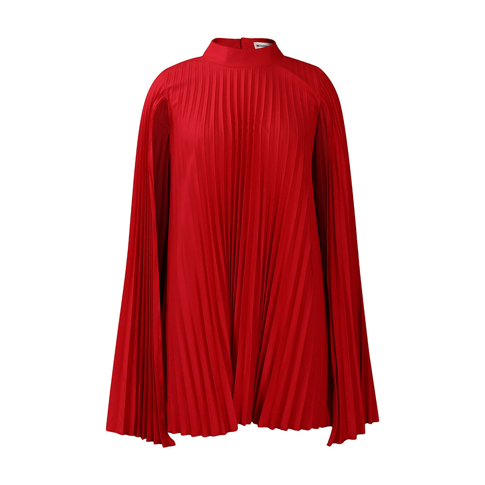 Women's Fashion Elegant Cape Loose Pleated African Plus Size