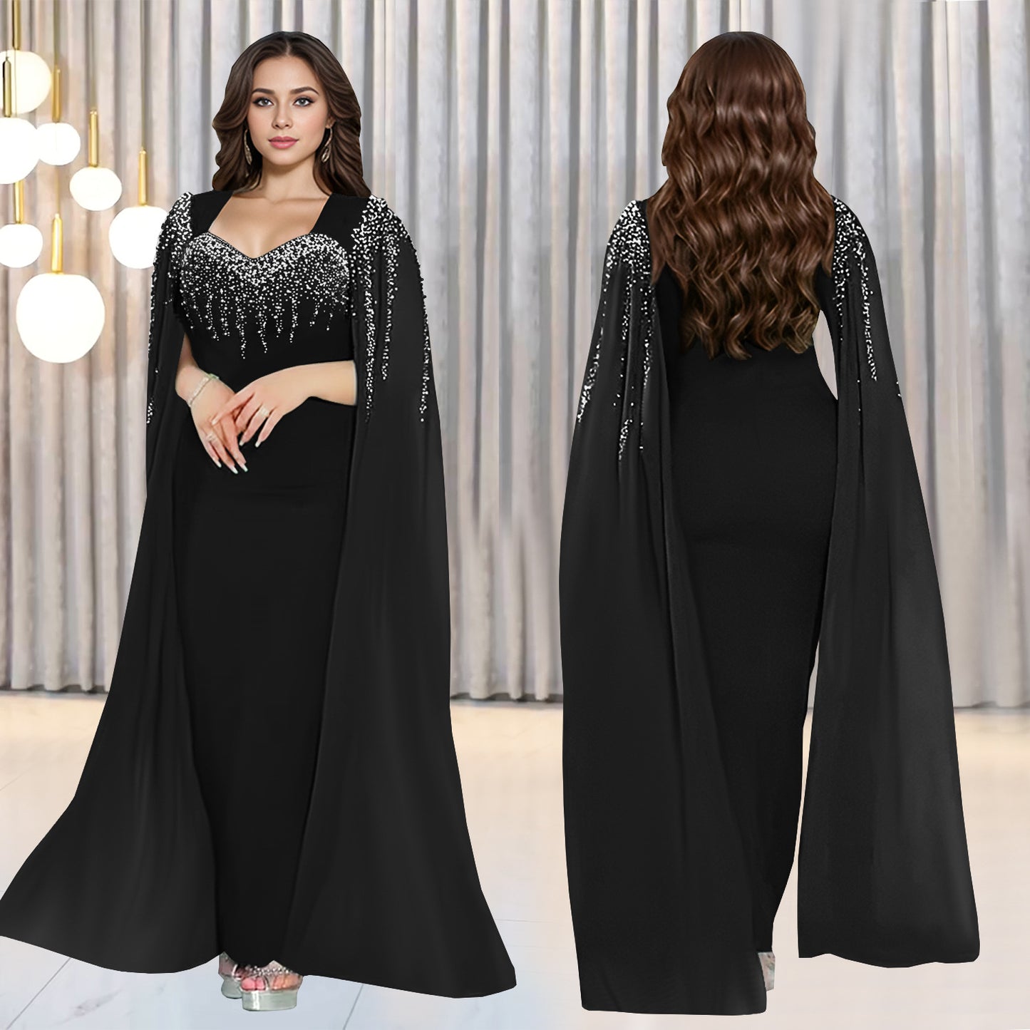 Women's Fashion Wear Elegant Graceful Rhinestone Dress Dresses