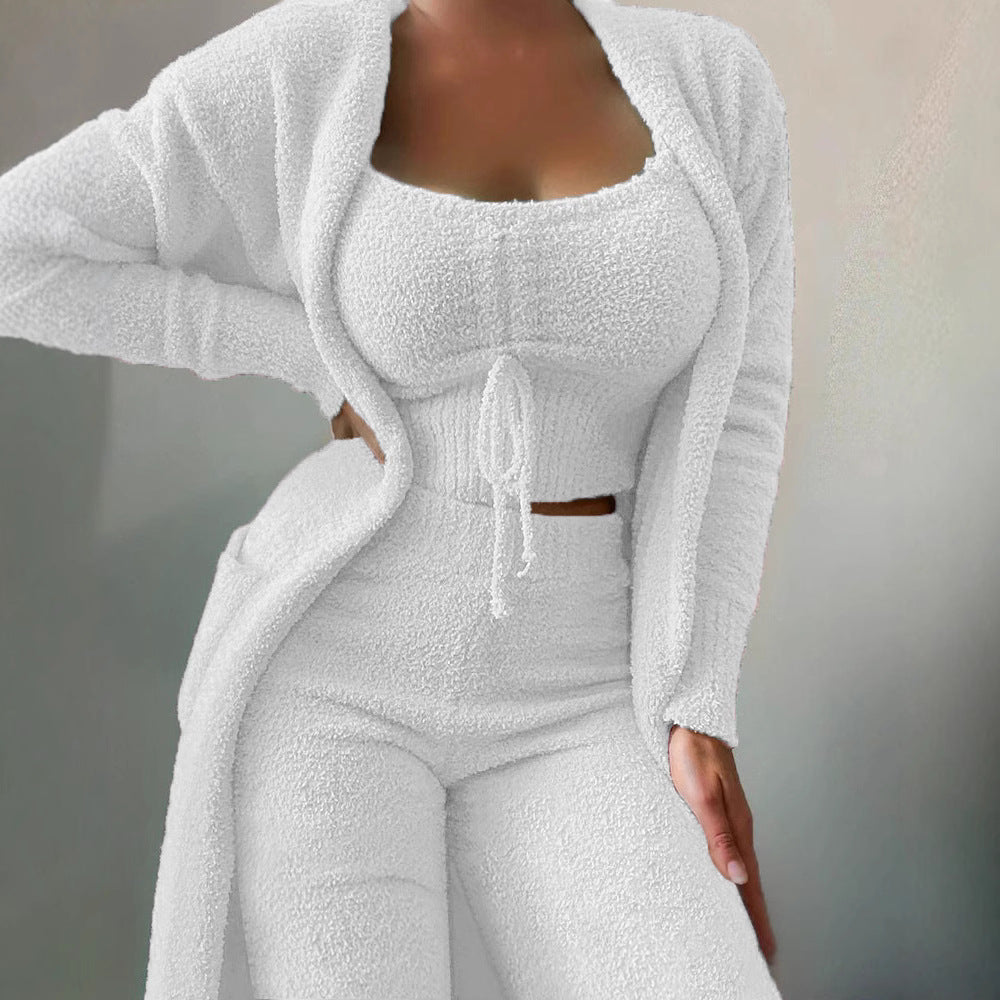 Women's Comfortable Fashion Casual Plush Trousers Suits