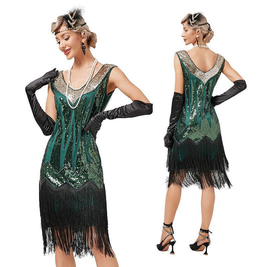 Collar Tassel Dress Than Cocktail Party Evening Dresses