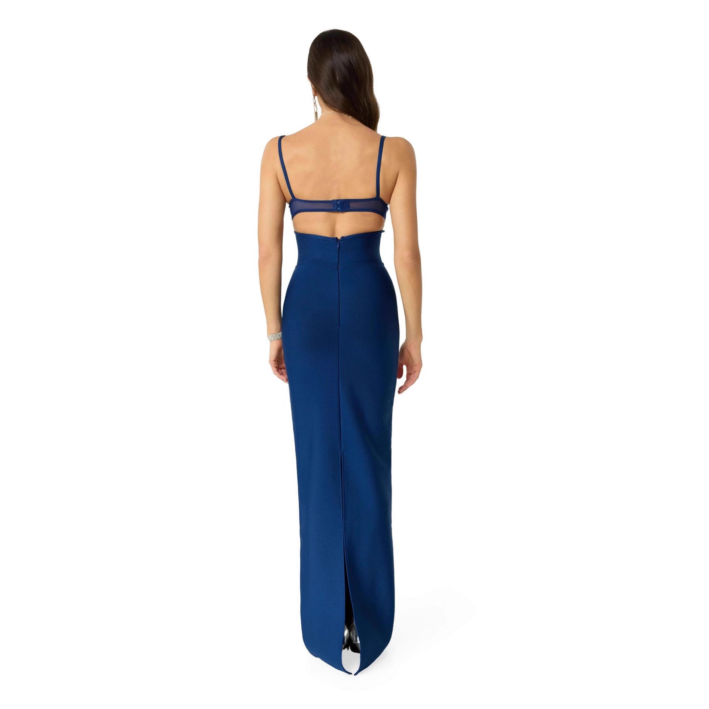 Women's Sling Sheath Slim Fit Long Black Dress