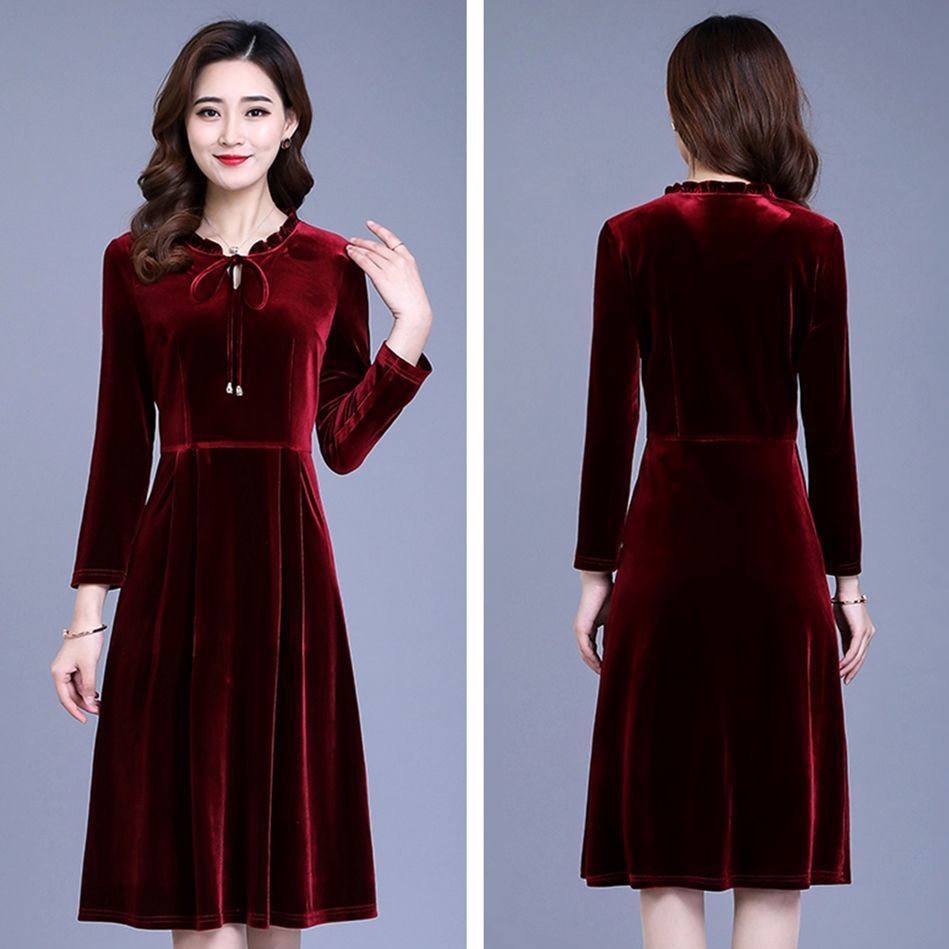 Spring Large Loose Slimming Retro Temperament A- Dress