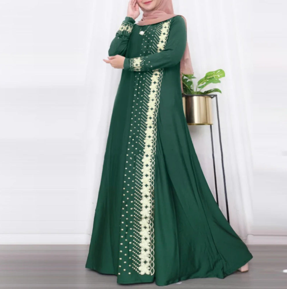 Positioning Print Fashionable Elegant Long Sleeve Dress