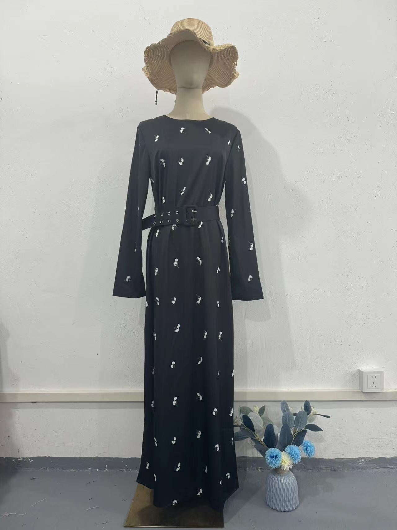Long Sleeves Slim Fit Ruffled A- Dresses