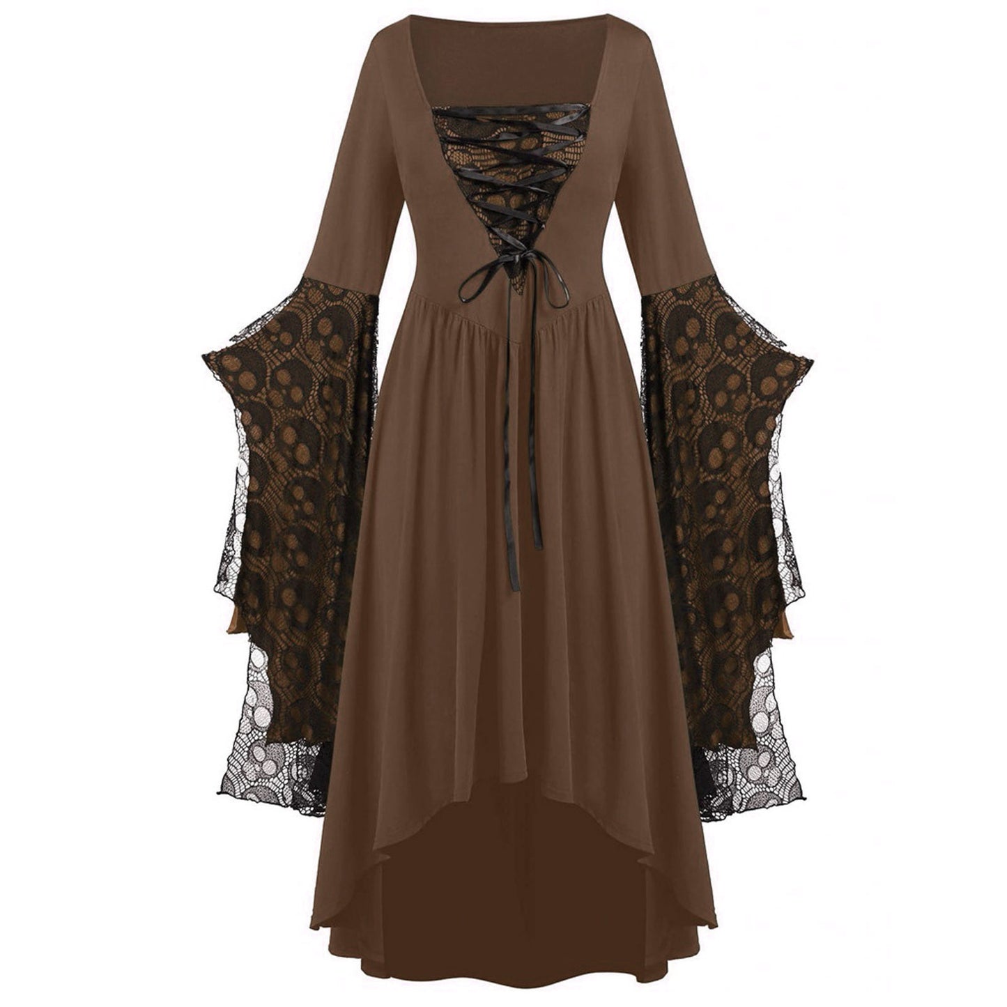 Unique Women's Halloween Skull Lace Tied Dress
