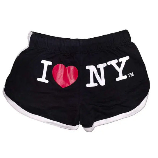 Women's Summer Fashion Letters Printed Sports Hot Shorts