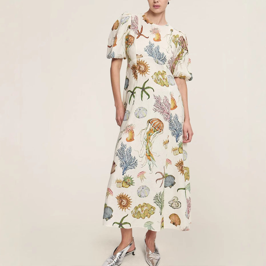 Personalized Iti Lantern Sleeve Casual Fashion Dress