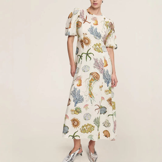 Personalized Iti Lantern Sleeve Casual Fashion Dress