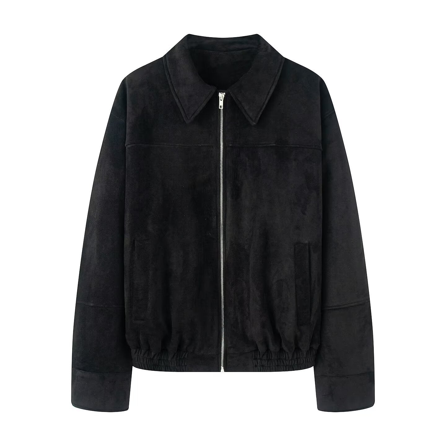 Women's Suede Flight Autumn Lapel Casual Zipper Jackets