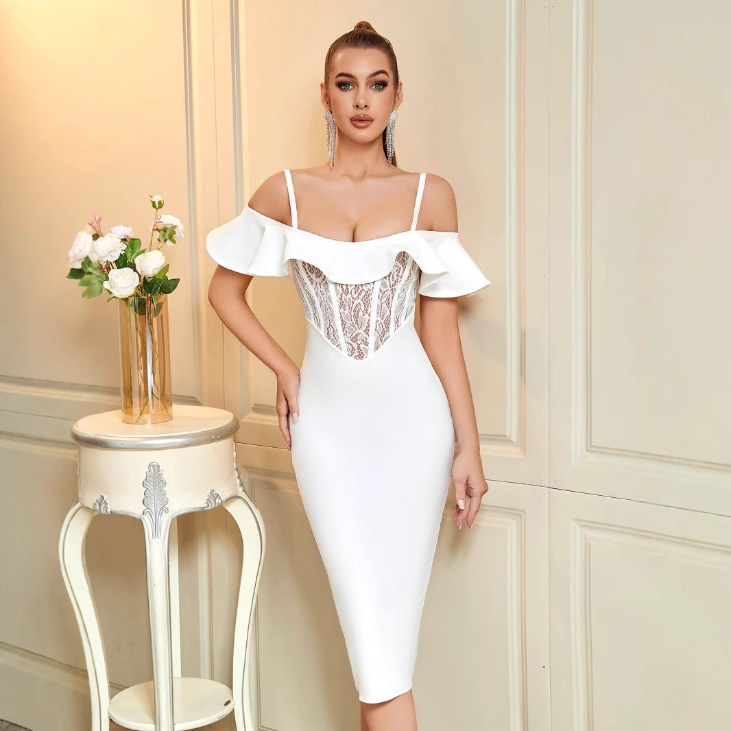 Women's Solid Color Slim High Waist Fashion Dress