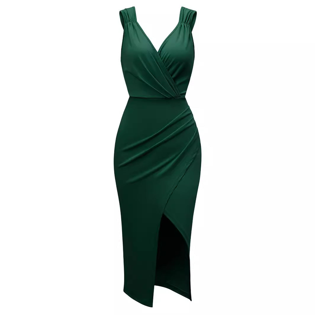 Women's Fashion Summer Casual Waist Tight Fresh Dresses